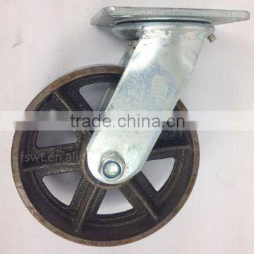 Good Quality Heavy Duty Cast Iron Wheel Top Plate Caster