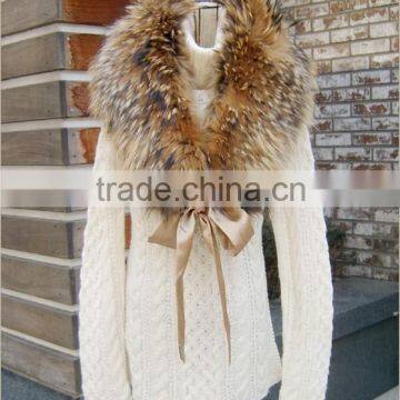 custom made accept raccoon fur collar 14E56