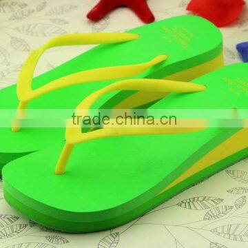 Latest Design 2015 Summer Ladi Rubber Wedg Flip Flop