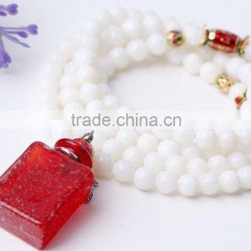 Elegant Tridacna Shell Bead Necklace and Aroma Diffuser Pendant Jewellery Pendant Necklace