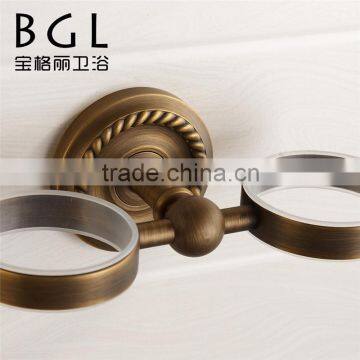Bathroom Pruducts Furface Antique Bronze and Brass Double Tumbler Holder photo-3