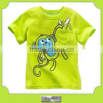 100% cotton green high quality OEM shirts for kids