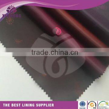 China lining textile polyester viscose jacquard lining fabric for clothing