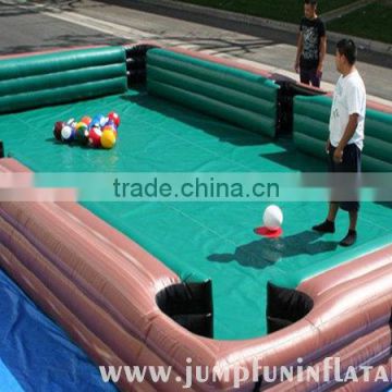 2016 HOT inflatable soccer snooker field for adults,Inflatable billard Football for children,Human billard football pitch sale