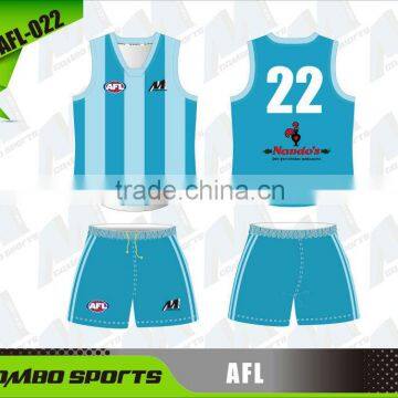 Transfer printing AFL playing jumper and shorts