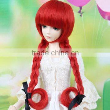 Hot-selling Colorful Synthetic Bjd/blythe Doll Wig With 2 Braids photo-3