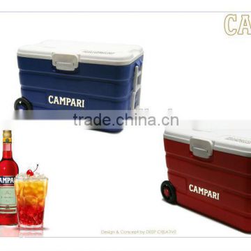 Super quality 40L plastic cooler box with wheels,ice cooler box, fishing cooler box