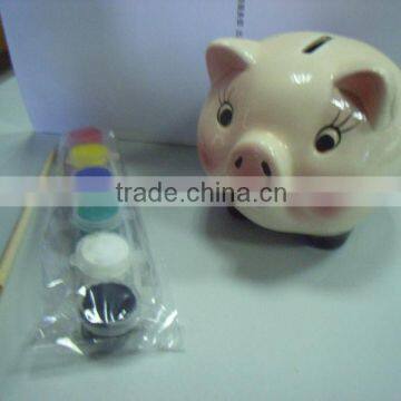 ceramic diy coin bank promotion items