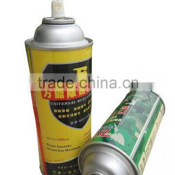 Aerosol tin can spray can for mold cleaner anti-rust lubricant