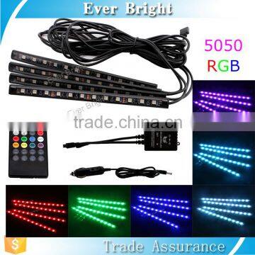 IP65 waterproof flexible 5050 led strip light auto atmosphere lamp 4x12SMD 5050 rgb led strip