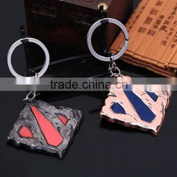 Latest black gold key chain dota 2 LOGO key rings metal keychain dota 2 custom keychains dota pendant key rings metal keychain