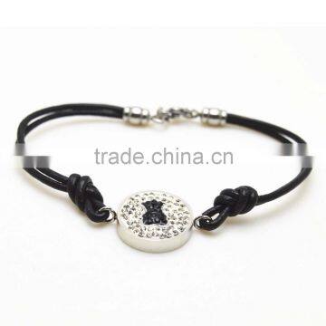 2016 Fashion Stainless Steel Bear Charm Bracelet Wholesale High Quality Mens Bracelet