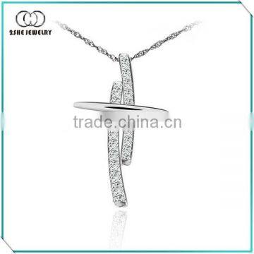 High Quality 925 plain silver boys cross necklace