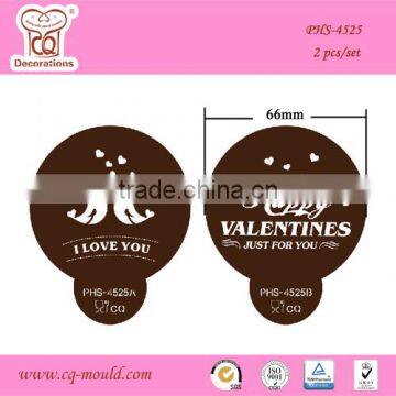 Valentine's Day Cake Decoration Cupcake Size Stencil