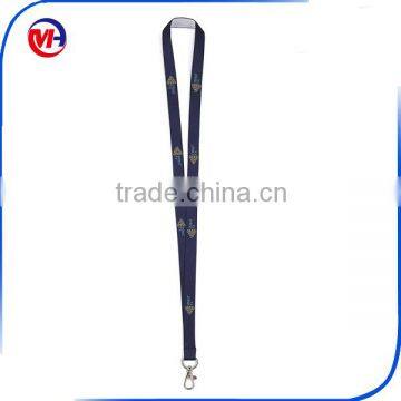 Factory Silk Printed Logo Woven Lanyard