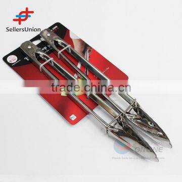 2016 newest design No.1 Yiwu agent commission agent 2 pieces stainless steel food tongs/BBQ clip