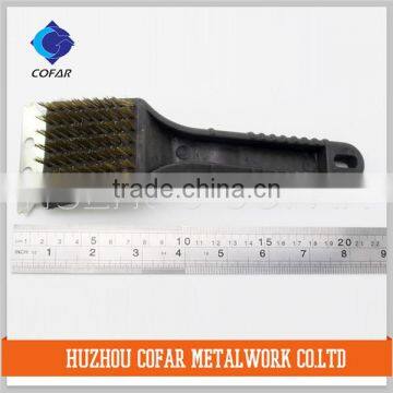 9 "Plastic handle barbecue grill brush
