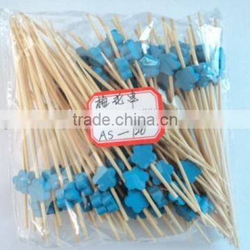 Custom Disposable Mini Bamboo Fruit Fork Spoon With LOGO