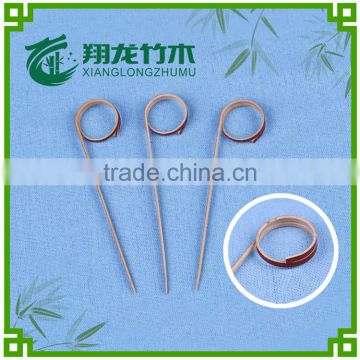 high quality bamboo Looped skewer for party