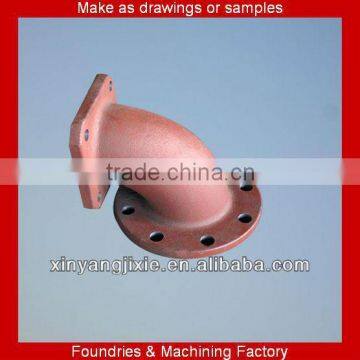 OEM sand casting cast iron CNC vertical turning pipe fitting