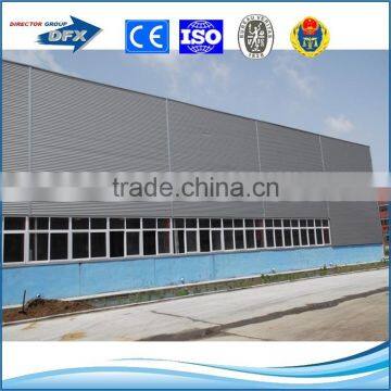 pre engineering steel frame construction building with brick wall