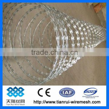 Short barb razor wire/cross razor barbed wire