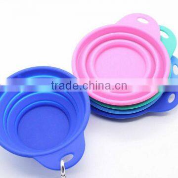 latest foldable food grade silicone pet bowl/dog bowl