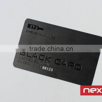 Cut out logo stainless steel metal member card, business card