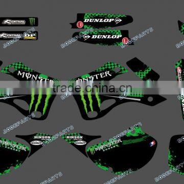 DST0224 POWER TEAM GRAPHICS & BACKGROUNDS DECALS STICKERS Kits for KAWASAKI KX125 KX250 1999 2000 2001 2002