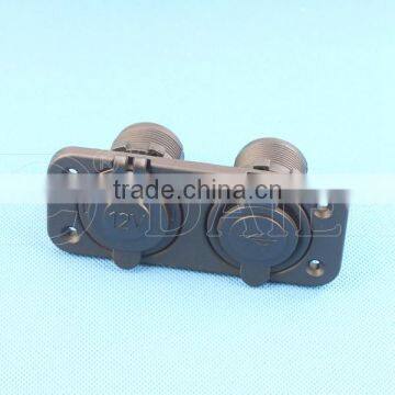 New 12-24V Rear Two Hole Panel Car Motorcycle Charger Dual USB Power Socket Splitter photo-2