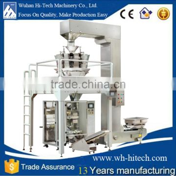 multi heads weighing filling vertical automatic granule snacks packing machines