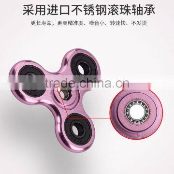 Stress Reliever Finger Gyro Fidget Spinner Clover Aluminium Alloy Fidget Spinner Hand Finger Spinner Metal Tri Spinner photo-3