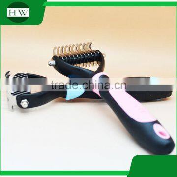 Pet Accessories Plastic Long Handle Hanging Cat Dog Pet Bath Massage Hair Removal Grooming Slicker Brush Comb photo-4