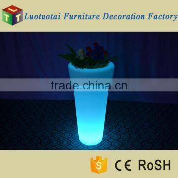 Modern round shape high LED flower pot/LED planter with 16 color changing for outdoor