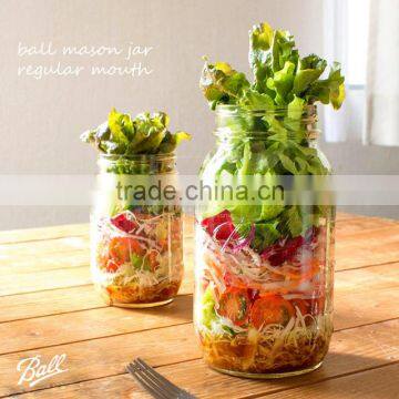 16/8/32 oz BALL! Mason Jars/mason Glass Jar/embossed Glass Jar With Regular Wide Mouth photo-6
