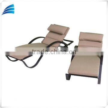 Outdoor Rattan Patio Chaise Lounges Furniture with Cushions