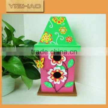 Outdoor Decorative Wooden Bird House Wholesale YZ-1201005