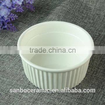 Wholesale White Round Porcelain Ramekins Ceramics Round Ramekin for Restaurant Hotel photo-2
