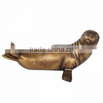 Custom Sea Theme Resin Handmade Sea Lion Statue photo-2