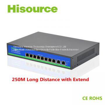Hisource 8+2 250m Long Distance 48v Poe Switch photo-4