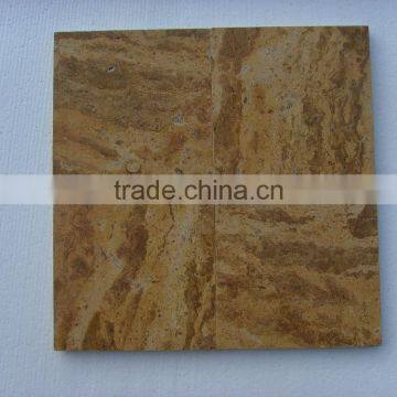 Yellow Wooden Limestone Tile Polished Wooden Yellow Limestone Tile Golden Liemstone photo-2