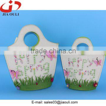 New Design Non Woven Fabric Gift Basket Easter Decoration Basket photo-2