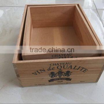 high quality custom wholesale wooden wine gift box