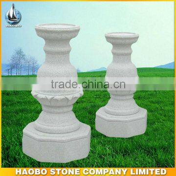 Grey granite carved flower pot