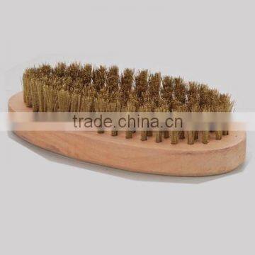 2016 the newest style wooden handle brass wire brush expanded metal SJIE3090-1