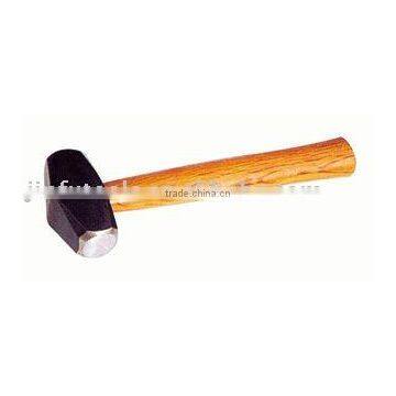 American type stoning hammer with hickory wood handle