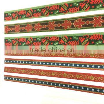 Hot Sale X'mas Glitter Ribbon Sticker, X'mas Season Ribbon Sticker photo-2