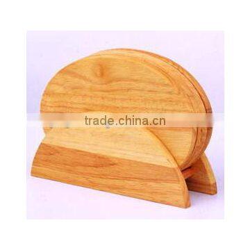wooden cutting board set with stand, chopping board