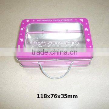 Gift Tin with clear window on top lid