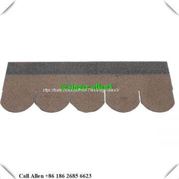 Fish Scale 5 Tabs Colorful Fiberglass Asphalt Shingle Roof Tile photo-3